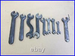 (10) Machinist Lathe Wrench Set, Old Williams Logo Numbered, See Descrip/ Pics