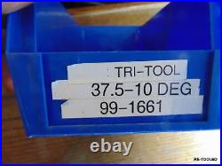 (10) Tri Tool Beveling Pipe Tube Cutter Lot 99-1661 37.5-10 Deg Machinist Shop