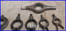 12 lathe dogs 1/2 1 capacity straight & split tail machinist tool lot