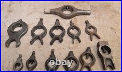 12 lathe dogs 1/2 1 capacity straight & split tail machinist tool lot