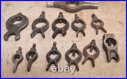 12 lathe dogs 1/2 1 capacity straight & split tail machinist tool lot