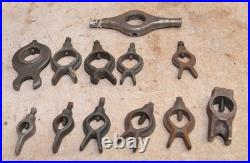 12 lathe dogs 1/2 1 capacity straight & split tail machinist tool lot