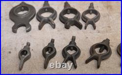 12 lathe dogs 1/2 1 capacity straight & split tail machinist tool lot