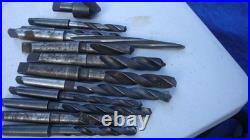 12pc Morse Taper 2 MT Drill Bit Lot Metal Lathe Machinist Tool Maker Box Find #4