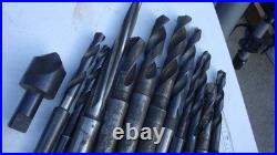 12pc Morse Taper 2 MT Drill Bit Lot Metal Lathe Machinist Tool Maker Box Find #4