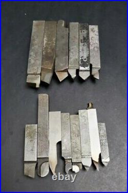 14pc HSS Cobalt & Carbide Tool Bit Lot Sandvik Kennametal Blank Machinist Lathe
