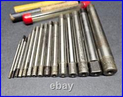 15pc Center Turning Lathe / Grinder Mandrel Lot USA Grinding Tapered Machinist 15pc Center Turning Lathe / Grinder Mandrel Lot USA Grinding Tapered Machinist