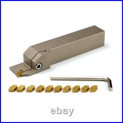 1x1Shank Heavy Duty Indexable Lathe Grooving Parting Cut-Off Holder with 10