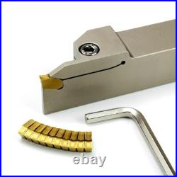 1x1Shank Heavy Duty Indexable Lathe Grooving Parting Cut-Off Holder with 10