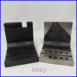 2 MACHINIST LATHE MILL Large Tool Maker Ground Right Angle Tomb Stone Fixture