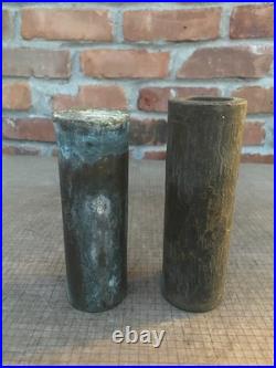 2 VTG Solid Brass Bronze Punch Tube Round Bars 2x6 Machinist Lathe Old Tools