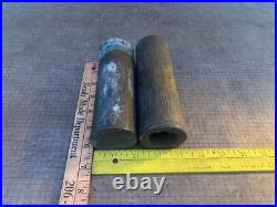 2 VTG Solid Brass Bronze Punch Tube Round Bars 2x6 Machinist Lathe Old Tools