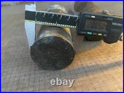 2 VTG Solid Brass Bronze Punch Tube Round Bars 2x6 Machinist Lathe Old Tools