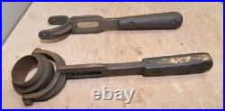 2 antique brass perfect handle lathe tool tooling change wrench machinist lot