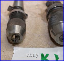 2 keyless chuck Rohm 1-13mm & Albrecht 0-10mm machinist lathe tool lot K1