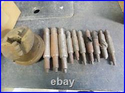 3 Chuck And Milwaukee Spindles Lathe Machinist Tool Lot