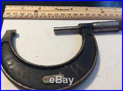 4 Vintage Starrett Micrometer Gage Machinist Tools Lathe Mill