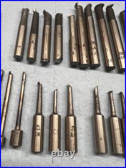 53pc NOS Machinist Tool Lot Bokum Detroit -HSS Carbide, Boring, Threading, more