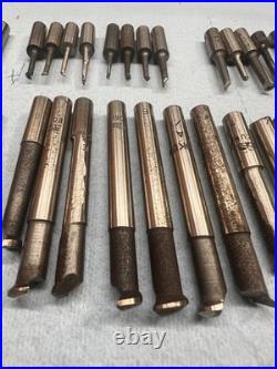 53pc NOS Machinist Tool Lot Bokum Detroit -HSS Carbide, Boring, Threading, more