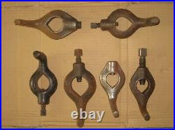 6 vintage bent tail machinist lathe dog tool lot Vulcan No. 5 6 7 8 safety part