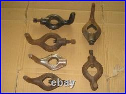 6 vintage bent tail machinist lathe dog tool lot Vulcan No. 5 6 7 8 safety part