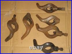6 vintage bent tail machinist lathe dog tool lot Vulcan No. 5 6 7 8 safety part