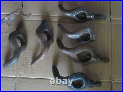 6 vintage bent tail machinist lathe dog tool lot Vulcan No. 5 6 7 8 safety part
