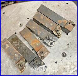 6pc 1-1/4 Metal Lathe Turning Tool Holder Lot Kennametal TRW Machinist box fin