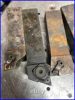 6pc 1-1/4 Metal Lathe Turning Tool Holder Lot Kennametal TRW Machinist box fin