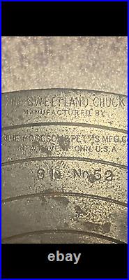 8 SWEETLAND LATHE CHUCK Machinist INDEPENDANT 4 Jaw Chuck 1 3/4 Center, #52