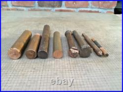 8 VTG Solid Copper Punch Round Bars 1/2, 3/4, 1 Machinist Lathe Old Tools 8 VTG Solid Copper Punch Round Bars 1/2, 3/4, 1 Machinist Lathe Old Tools