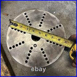 9 D1-3 Drilled & Tapped Metal Lathe Face Plate Pratt Whitney Machinist