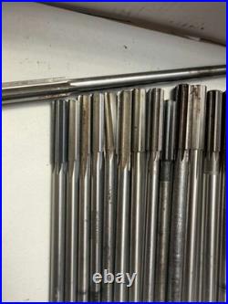 APT Mixed HSS Straight Flute Chucking Reamer Machinist Tool Set Group 17 Pieces