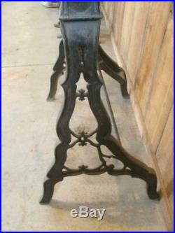 Antique Cast Iron Machinist Treadle Lathe Ornate Cast Legs