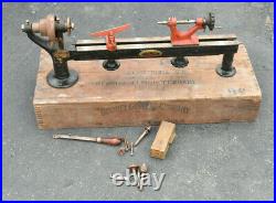 Antique Goodell Pratt Toolsmiths Lathe No. 494 Machinist with Original Crate