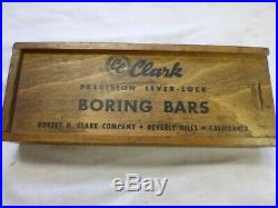 Antique Machinist Tools Lathe MILL Clark Precision Lever-lock Boring Bars