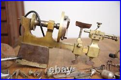Antique Watchmaker Jewelers Tool Lathe Brass Machinist Vintage Accessories RARE