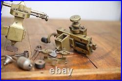 Antique Watchmaker Jewelers Tool Lathe Brass Machinist Vintage Accessories RARE