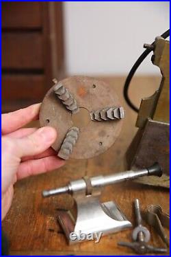 Antique Watchmaker Jewelers Tool Lathe Brass Machinist Vintage Accessories RARE