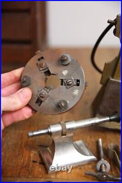 Antique Watchmaker Jewelers Tool Lathe Brass Machinist Vintage Accessories RARE