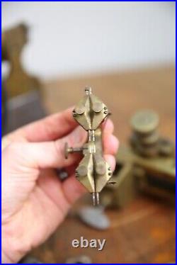 Antique Watchmaker Jewelers Tool Lathe Brass Machinist Vintage Accessories RARE