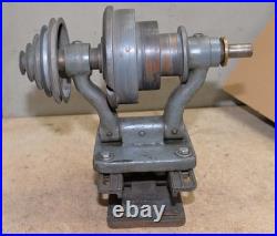 Antique lathe leather belt to 5 vee pulley Lovejoy motor adjuster machinist tool