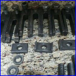 Big Lot Of Machinist Lathe Top Clamps Bolts Shallow V Block Tops-All