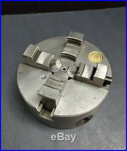 Bison 5 4-Jaw Self Centering Chuck Flat Back Scroll Machinist Lathe Tool 3604-5