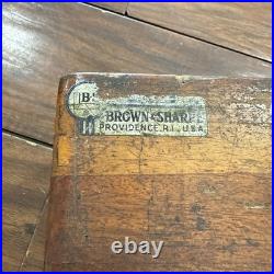 Brown & Sharpe USA No 233 Bench Micrometer with Wooden Case Machinist Tool Lathe