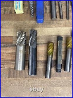 Carbide Hss End Mills Machinist Lathe Cnc Tools Bits Lot Of 20