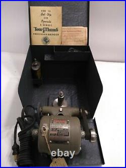 DUMORE No. 14 Tom Thumb Tool Post Grinder for Machinist's Lathe with Case, NICE