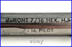 DuMONT MSC 7/16 Pilot Hex Hexagon Push Broach Machinist Lathe Mill Tool HS DuMONT MSC 7/16 Pilot Hex Hexagon Push Broach Machinist Lathe Mill Tool HS