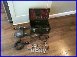 Dumore 11 Machinist Lathe Tool Post Grinder 1/5 HP With Case & Extras Tested Works
