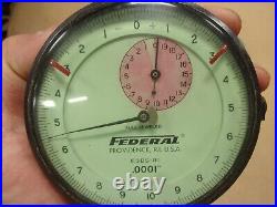 Federal No. E3BS-R1 Dial Test Machinist Indicator. 0001 Mill Metal Lathe Tool